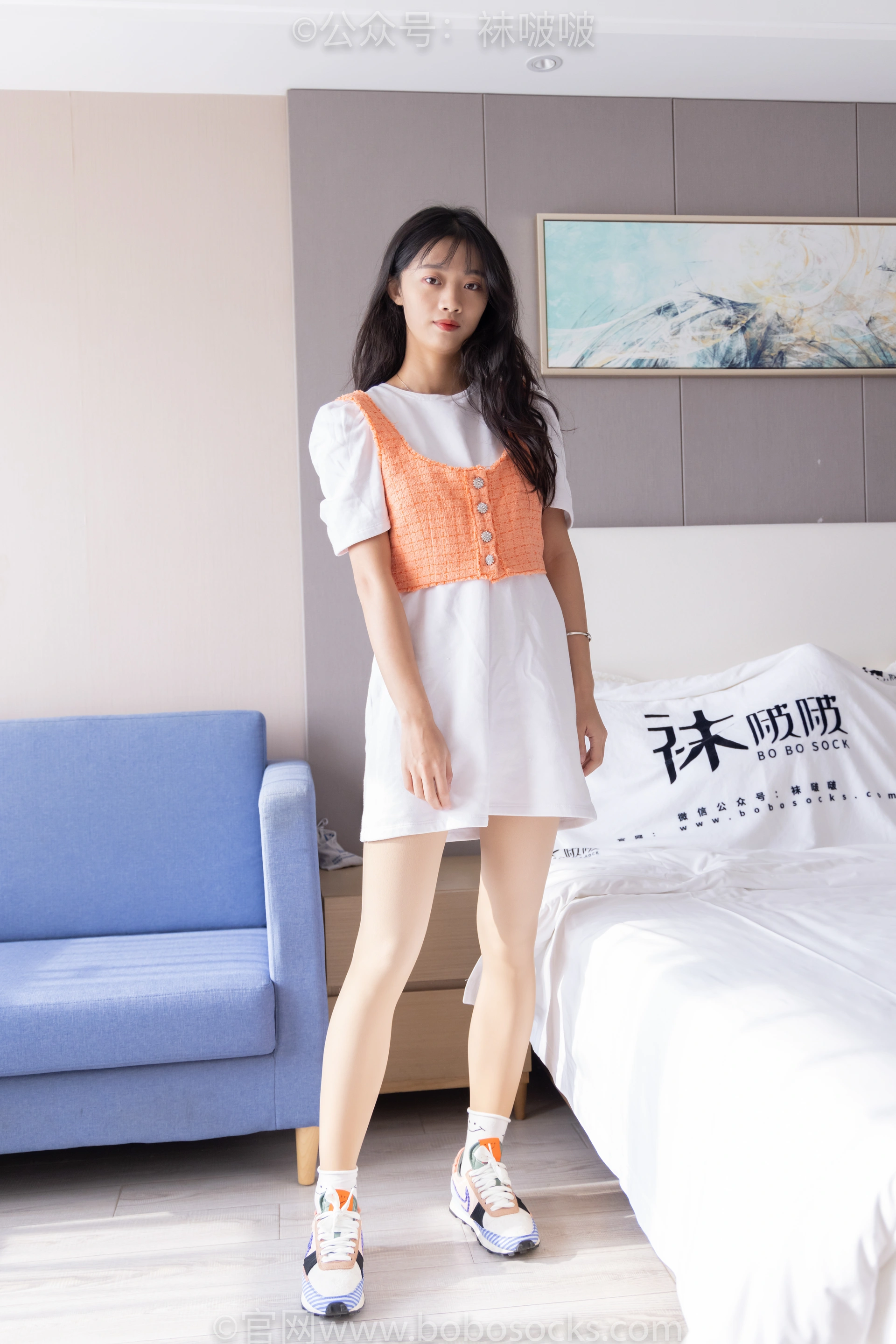 [BoBoSocks袜啵啵]NO.062 涵涵-运动鞋、白棉袜、厚肉丝 2