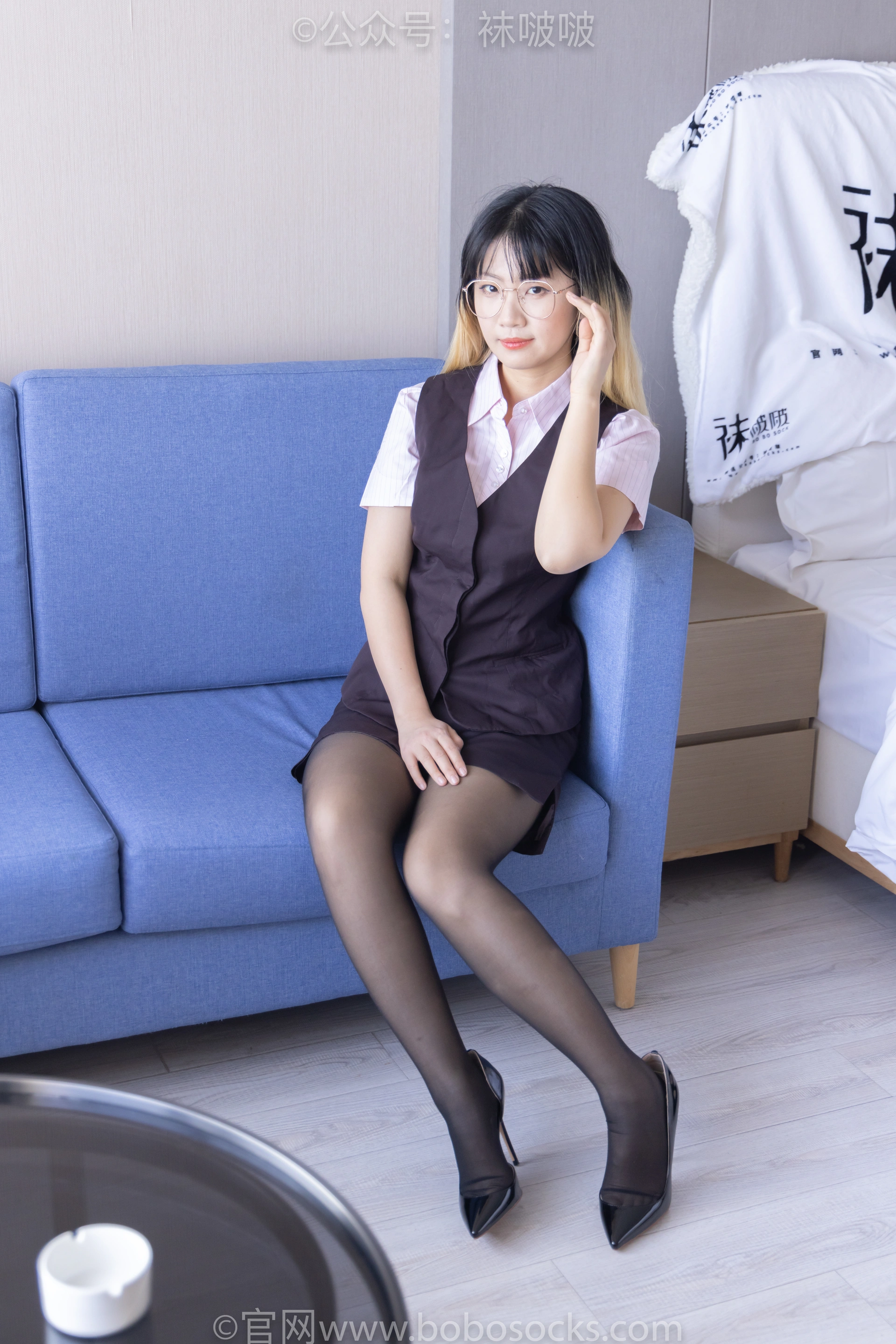 [BoBoSocks袜啵啵]NO.065 砂糖-招行制服、高跟鞋、黑丝 3