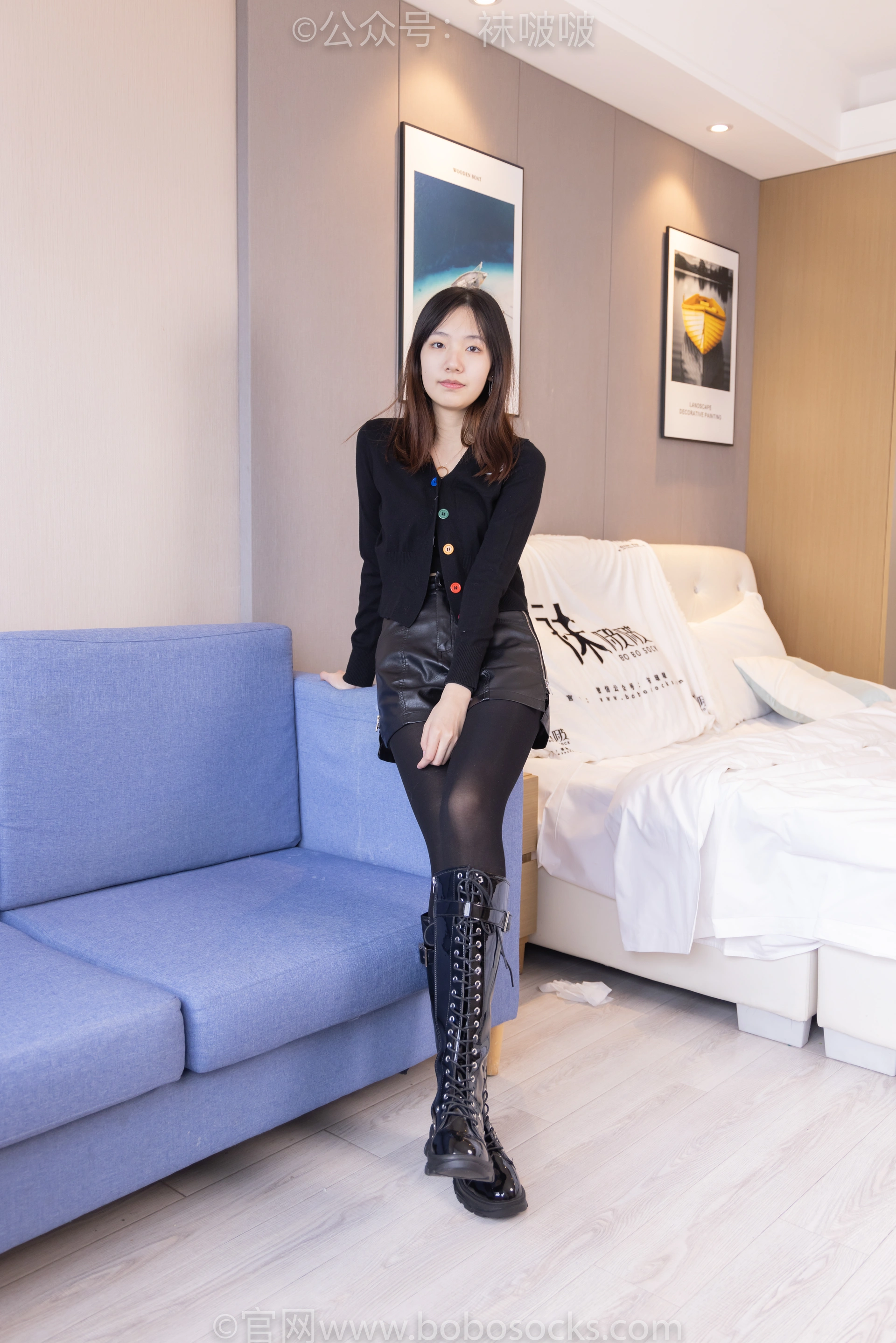 [BoBoSocks袜啵啵]NO.072 小甜豆-两双长靴、厚黑丝、厚肉丝 1