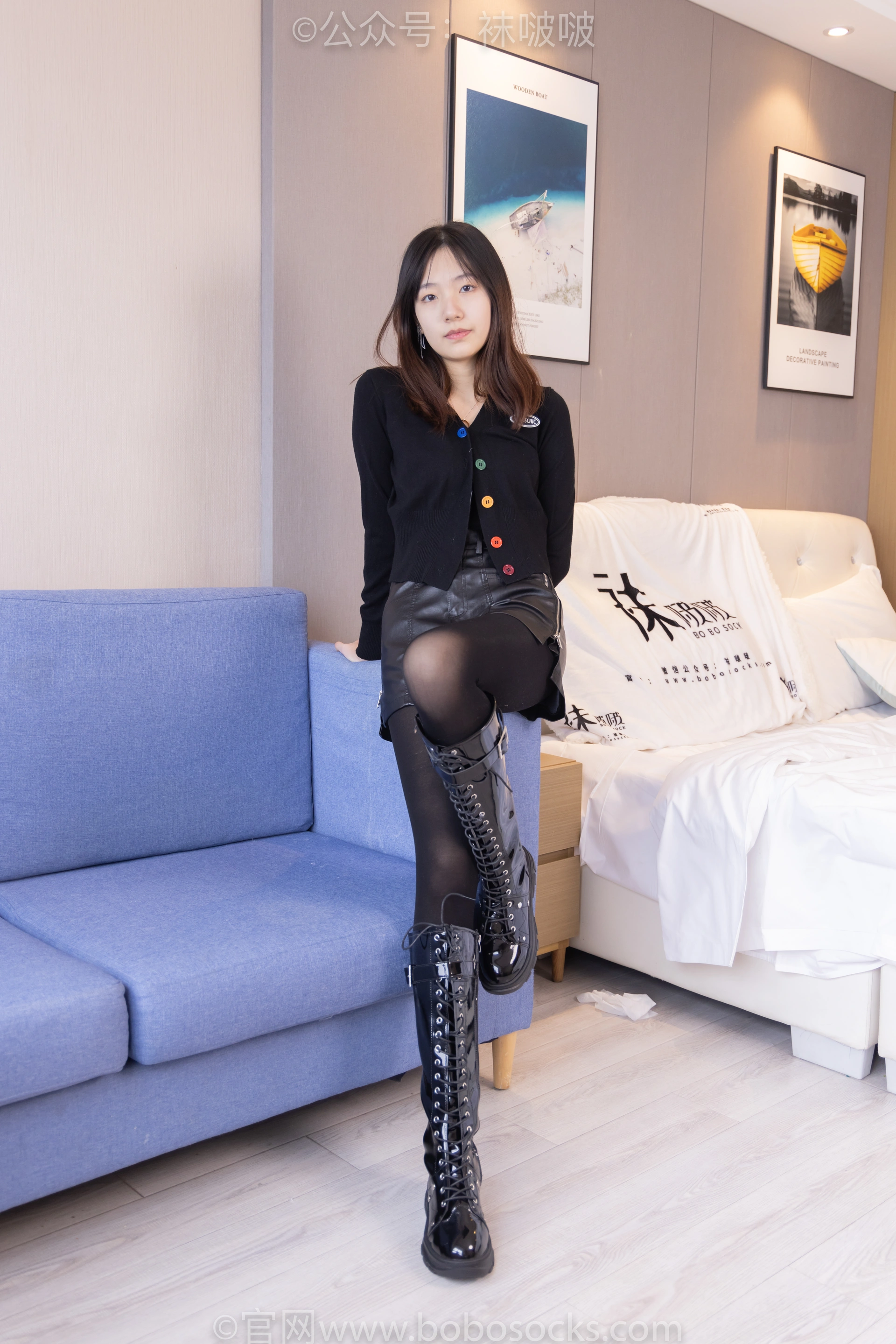[BoBoSocks袜啵啵]NO.072 小甜豆-两双长靴、厚黑丝、厚肉丝 3