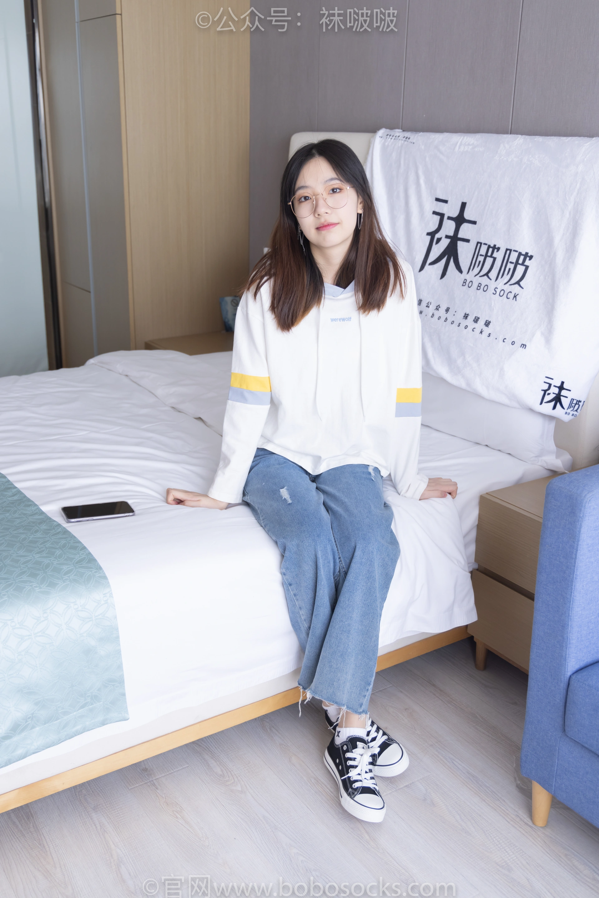 [BoBoSocks袜啵啵]NO.080 小甜豆-帆布鞋、白棉袜、肉丝（花絮版） 1