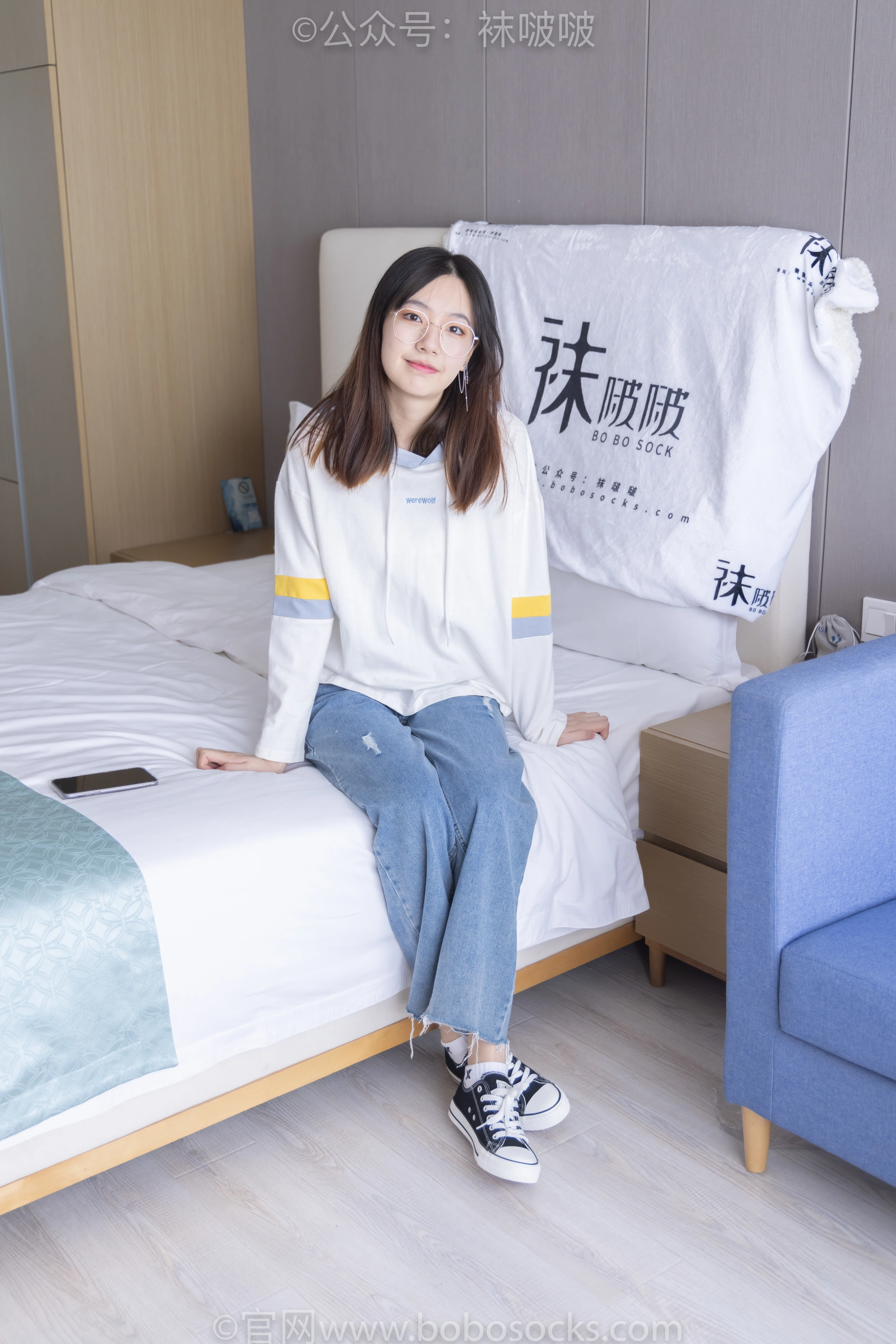 [BoBoSocks袜啵啵]NO.080 小甜豆-帆布鞋、白棉袜、肉丝（花絮版） 2