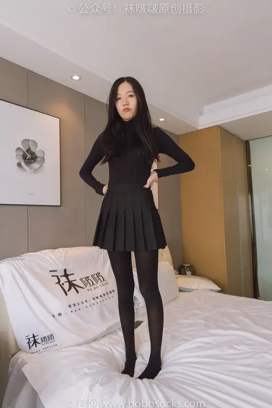 [BoBoSocks袜啵啵]NO.184 小甜豆-黑皮鞋、厚黑丝 - BoBoSocks袜啵啵